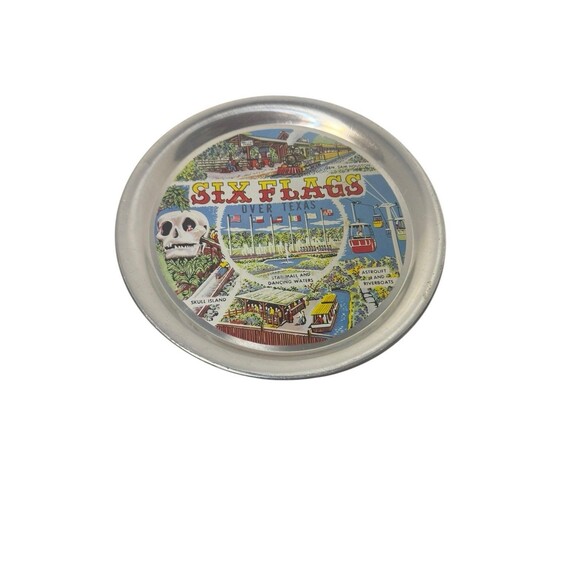 Vintage DFW Six Flags Over Texas Souvenir Decorative Plate 11” Amusement Park - Picture 1 of 14